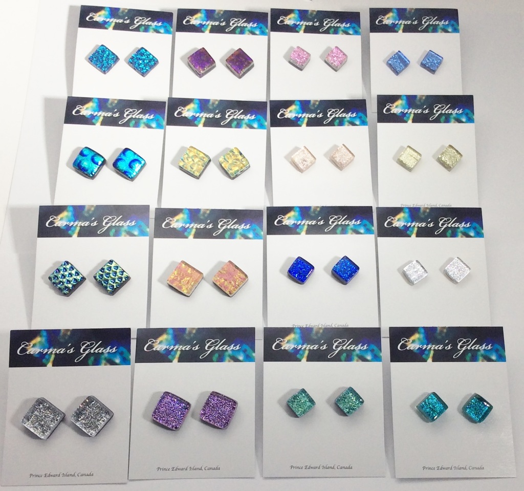 Square and Mini-Square Stud Earrings